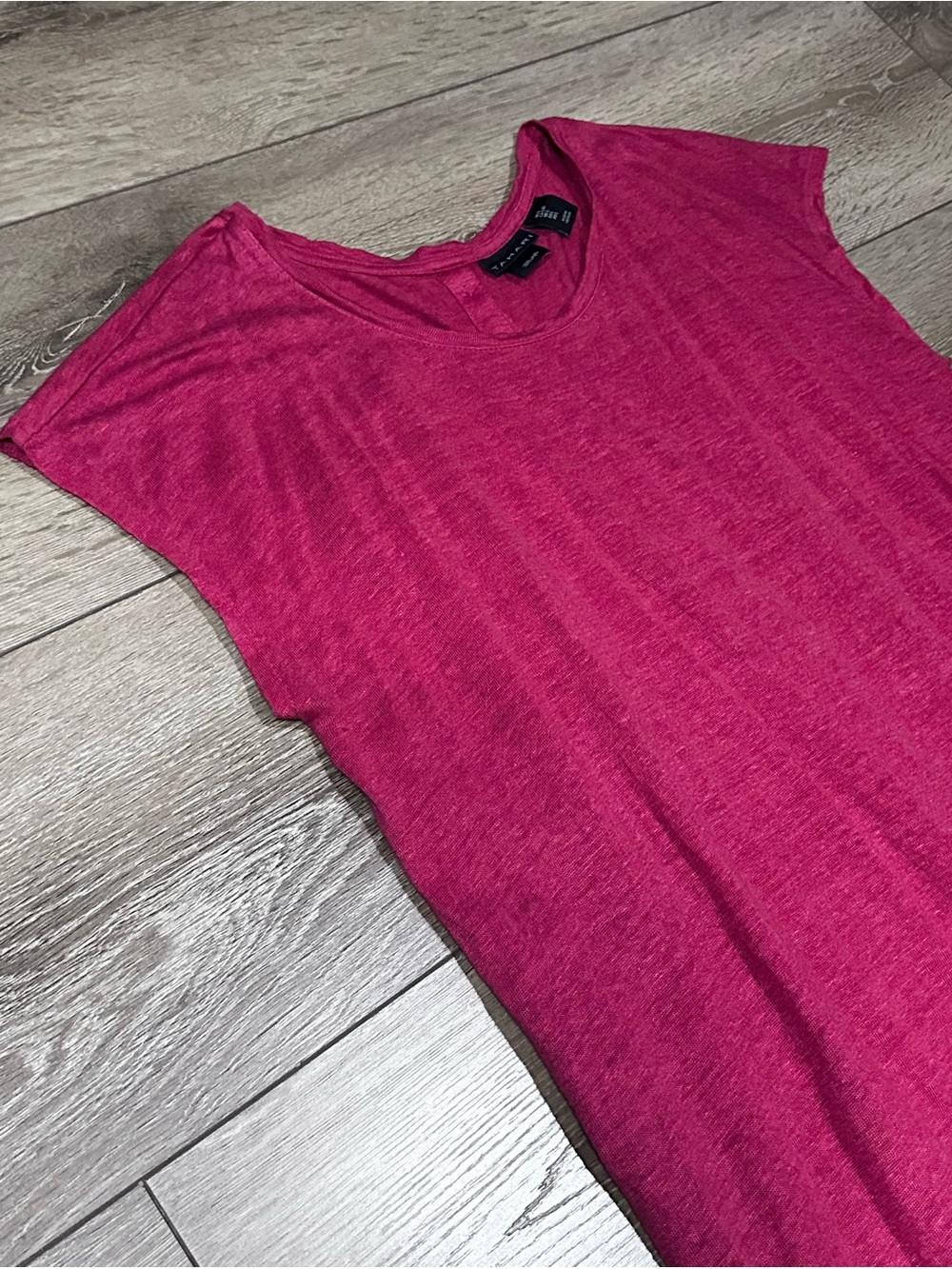 Women's Fuchsia Cap-Sleeve Tee - Picture 5 of 11